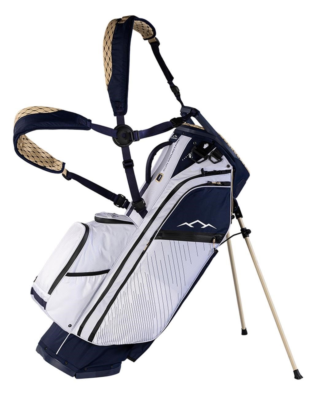 Sun Mountain H2NO E-4.5 14 WAY VLO stand bag impermeabile, navy/gold/white