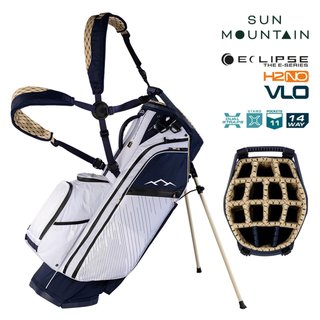 Sun Mountain H2NO E-4.5 14 WAY VLO stand bag impermeabile, navy/gold/white
