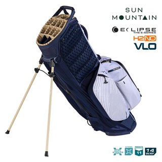 Sun Mountain H2NO E-4.5 14 WAY VLO stand bag impermeabile, navy/gold/white