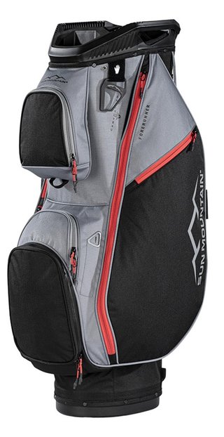 Sun Mountain Forerunner cart bag, nero/nickel/rosso