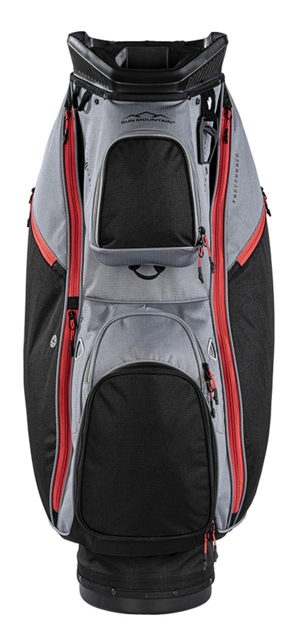 Sun Mountain Forerunner cart bag, nero/nickel/rosso