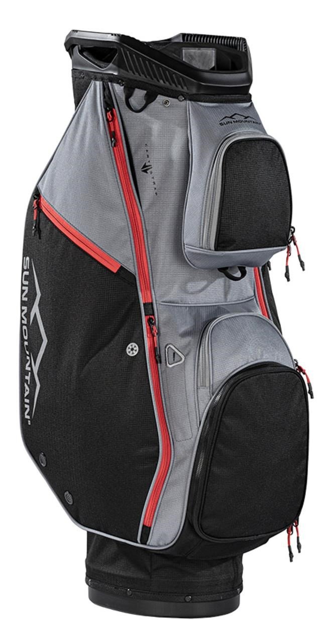 Sun Mountain Forerunner cart bag, nero/nickel/rosso