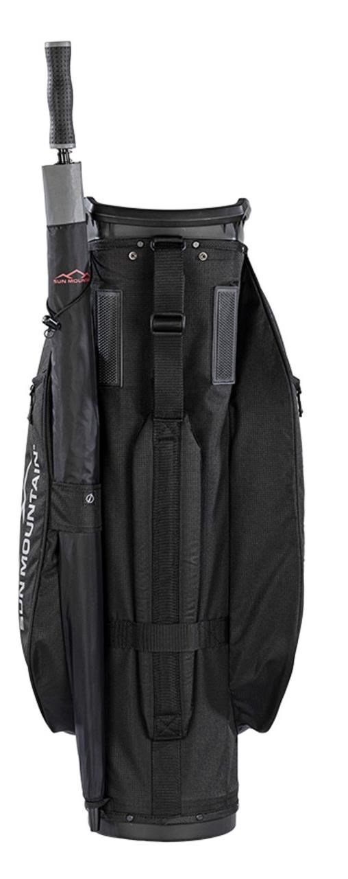 Sun Mountain Forerunner cart bag, nero/nickel/rosso