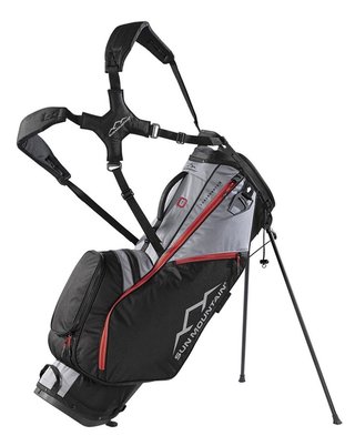 Sun Mountain Forerunner stand bag, nero/nichel/rosso