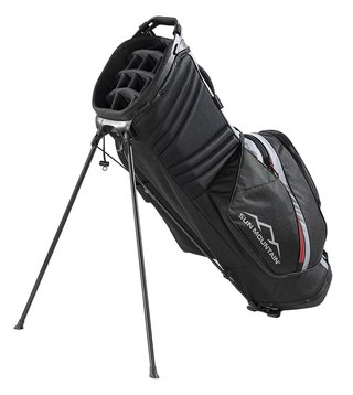 Sun Mountain Forerunner stand bag, nero/nichel/rosso