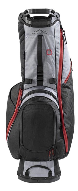 Sun Mountain Forerunner stand bag, nero/nichel/rosso