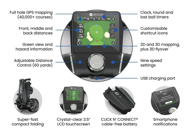 Motocaddy NEW M5 GPS carrello elettrico 2026, Standard Lithium