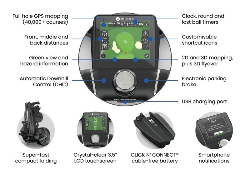Motocaddy NEW M5 GPS DHC carrello elettrico 2026, Ultra Lithium