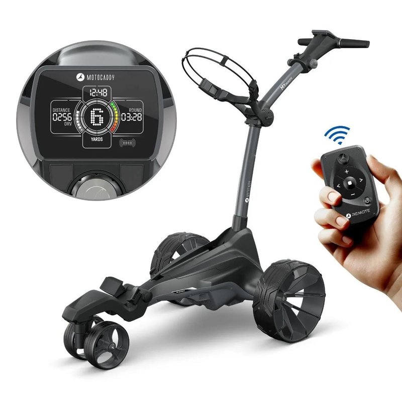 Motocaddy NEW M7 REMOTE DHC carrello elettrico 2026, M7 Ultra Lithium, grafite