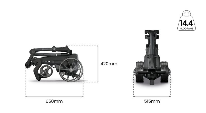 Motocaddy NEW M7 REMOTE DHC carrello elettrico 2026, M7 Ultra Lithium, grafite