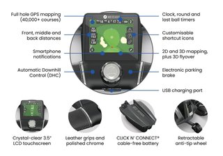 Motocaddy NEW M-TECH GPS carrello elettrico 2026, Ultra Lithium 36+, grafite