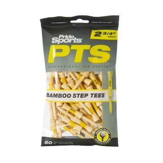 Pride Sports PTS Bamboo Step Tee 69 mm (2 3/4"), 50 tee, giallo