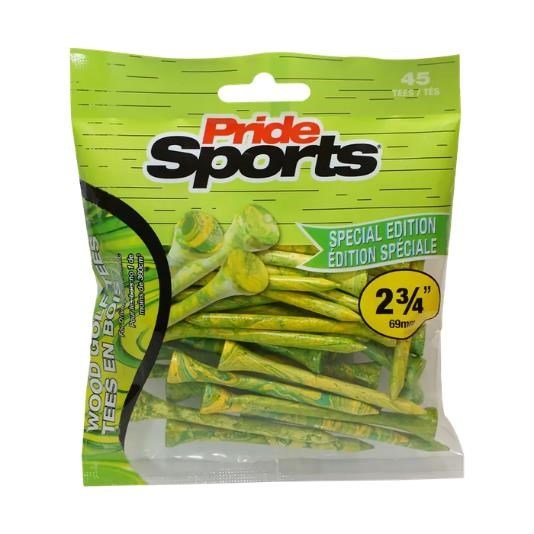Pride Sports Special Edition Paint Splatter Tees (45 tees) 69 mm, verde/giallo