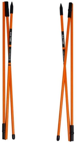 Masters Golf Masters Tri-Fold Drill-Stix Training Alignment 3pc arancione