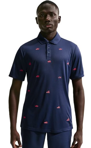 Nike Par polo uomo, navy/hot lava
