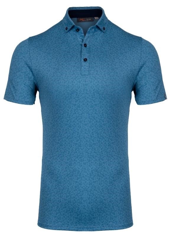 KJUS Lance Printed polo da uomo, atlas blue