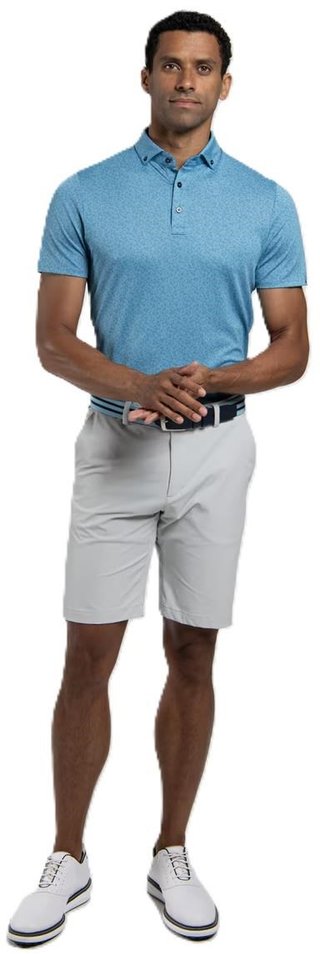 KJUS Lance Printed polo da uomo, atlas blue