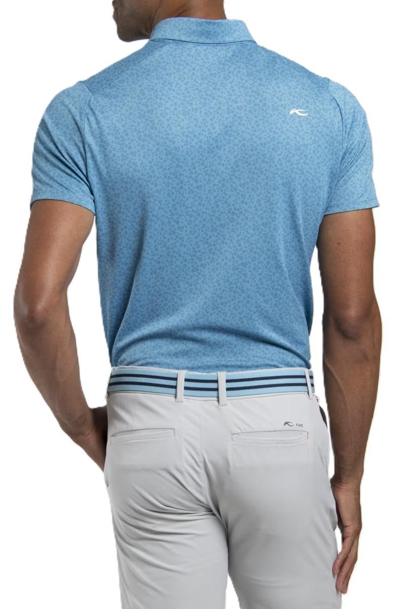 KJUS Lance Printed polo da uomo, atlas blue