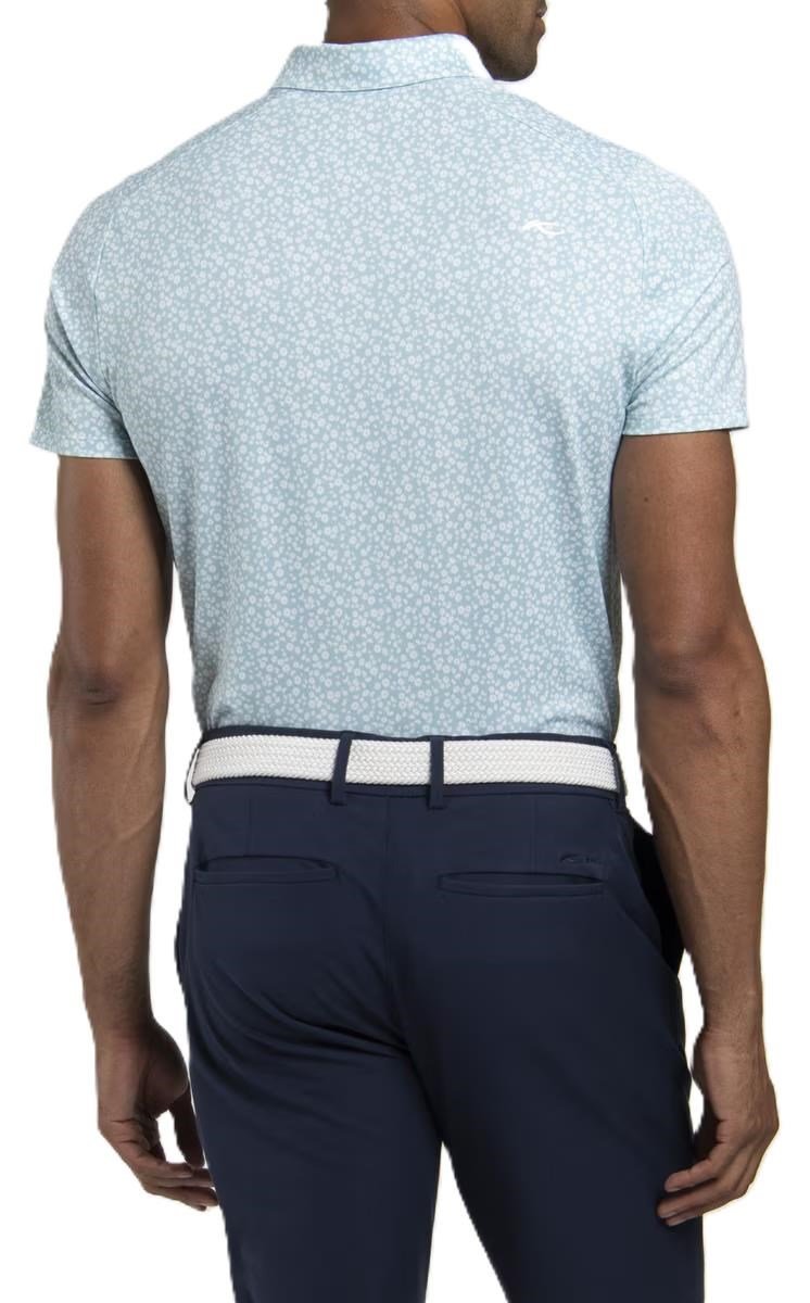 KJUS Lance Printed polo da uomo, riverbank/white