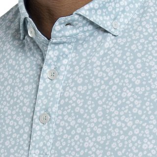KJUS Lance Printed polo da uomo, riverbank/white