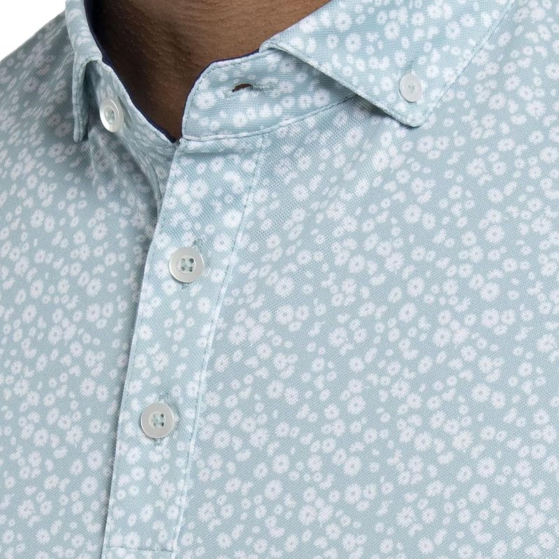 KJUS Lance Printed polo da uomo, riverbank/white