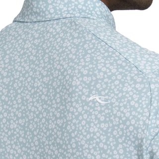 KJUS Lance Printed polo da uomo, riverbank/white