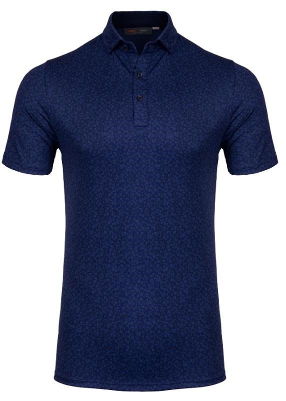 KJUS Lance Printed polo da uomo, atlanta blue