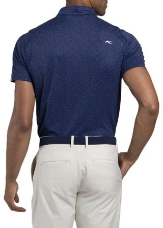 KJUS Lance Printed polo da uomo, atlanta blue