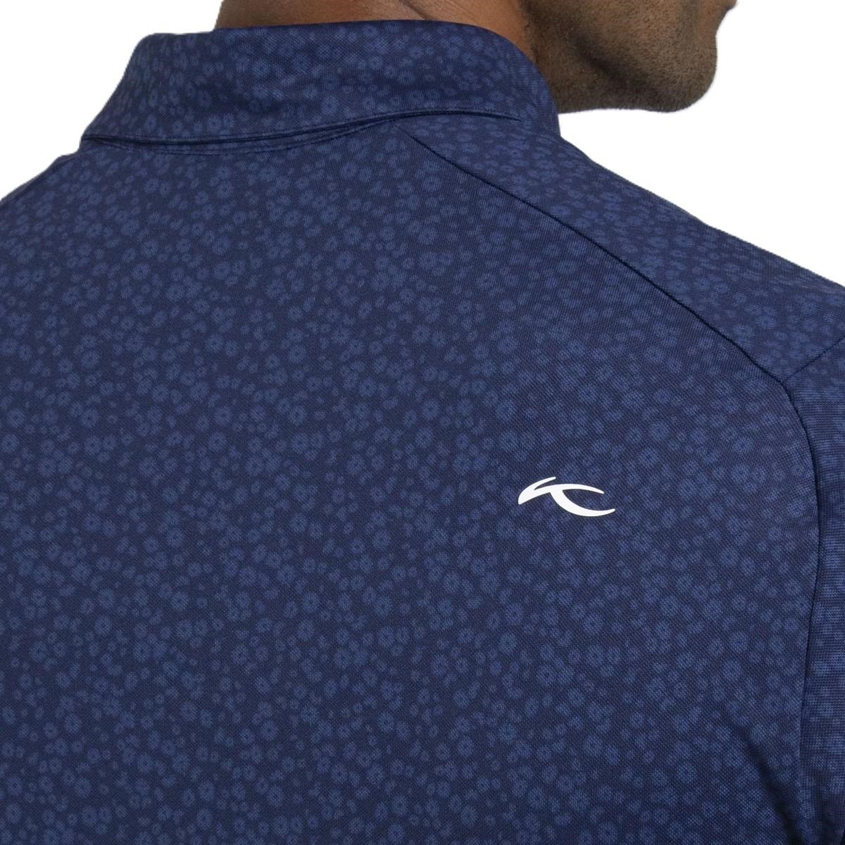 KJUS Lance Printed polo da uomo, atlanta blue