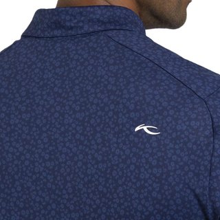 KJUS Lance Printed polo da uomo, atlanta blue