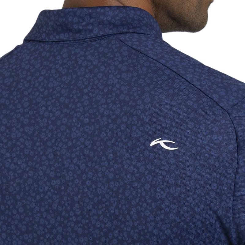 KJUS Lance Printed polo da uomo, atlanta blue