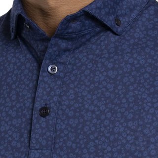 KJUS Lance Printed polo da uomo, atlanta blue