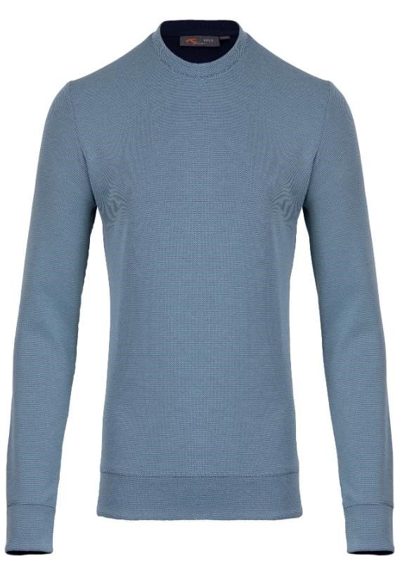 KJUS Essentials Crew Neck felpa uomo, riverbank/atlanta blue
