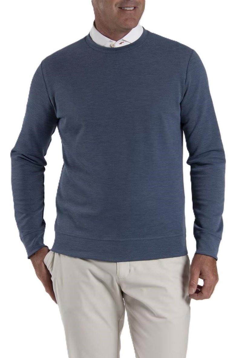 KJUS Essentials Crew Neck felpa uomo, riverbank/atlanta blue