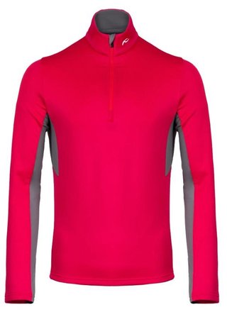 KJUS Hydraulic Midlayer Half-Zip felpa da uomo, rhubarb/pewter