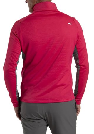 KJUS Hydraulic Midlayer Half-Zip felpa da uomo, rhubarb/pewter