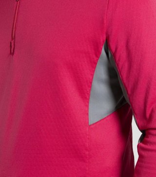 KJUS Hydraulic Midlayer Half-Zip felpa da uomo, rhubarb/pewter