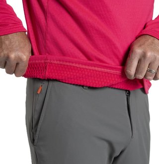 KJUS Hydraulic Midlayer Half-Zip felpa da uomo, rhubarb/pewter