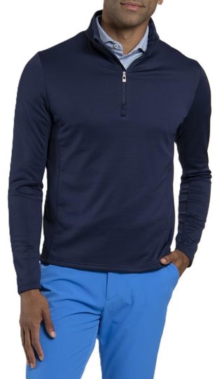 KJUS Hydraulic Midlayer Half-Zip felpa da uomo, atlanta blue