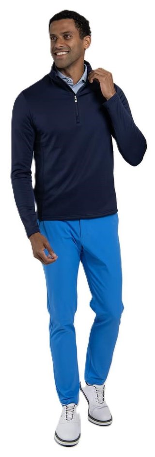 KJUS Hydraulic Midlayer Half-Zip felpa da uomo, atlanta blue