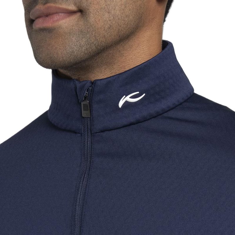 KJUS Hydraulic Midlayer Half-Zip felpa da uomo, atlanta blue