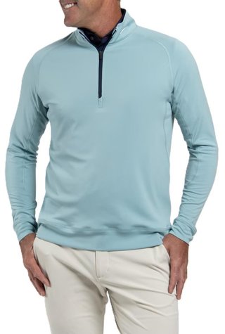 KJUS Keano Half-Zip felpa da uomo, riverbank/atlanta blue