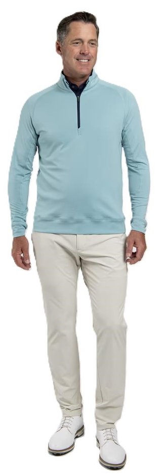 KJUS Keano Half-Zip felpa da uomo, riverbank/atlanta blue