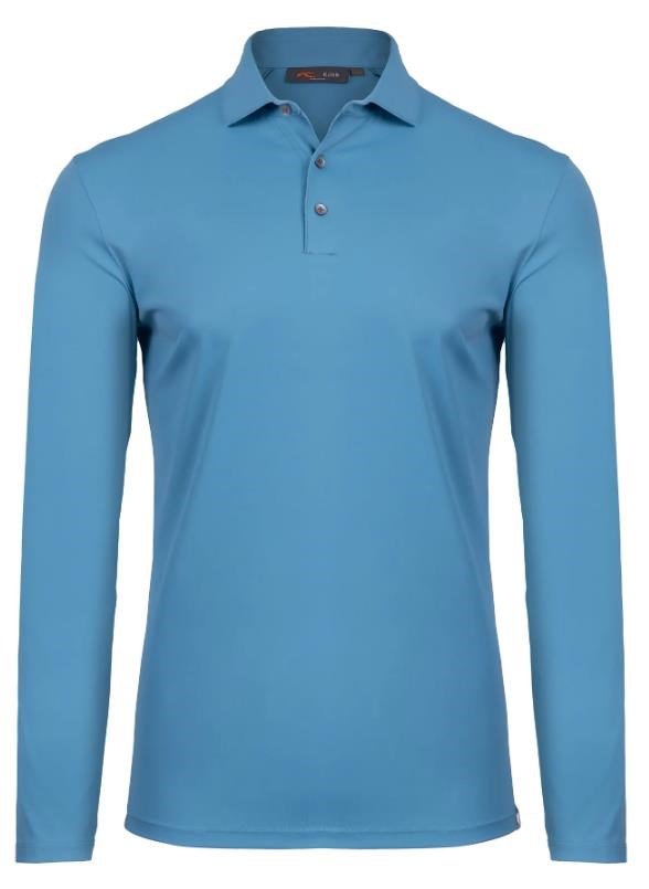 KJUS Cool Point Longsleeve polo da uomo, atlas blue