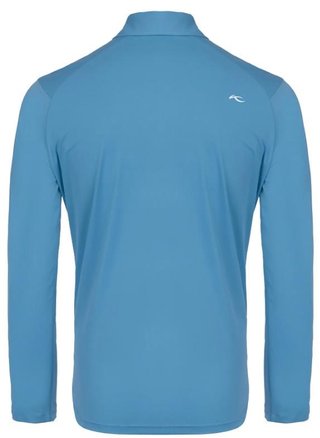KJUS Cool Point Longsleeve polo da uomo, atlas blue