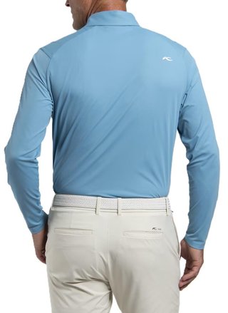 KJUS Cool Point Longsleeve polo da uomo, atlas blue