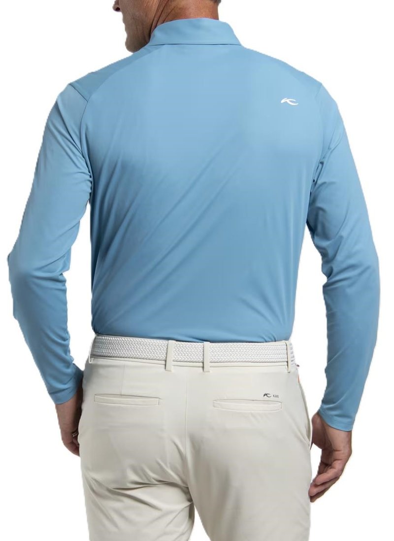 KJUS Cool Point Longsleeve polo da uomo, atlas blue
