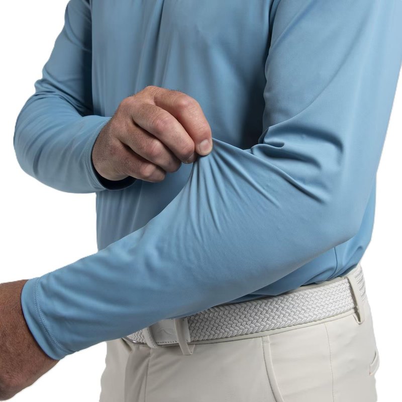 KJUS Cool Point Longsleeve polo da uomo, atlas blue