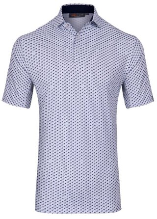 KJUS Golfer polo uomo, bianco/atlanta blue