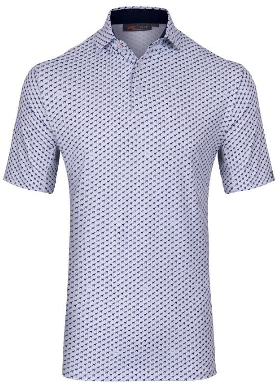 KJUS Golfer polo uomo, bianco/atlanta blue